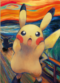 Pikachu Scream Close-up Card
